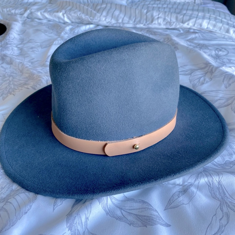 Lack of Color hat, size small (55cm), blue with beige trim